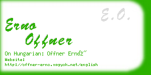 erno offner business card